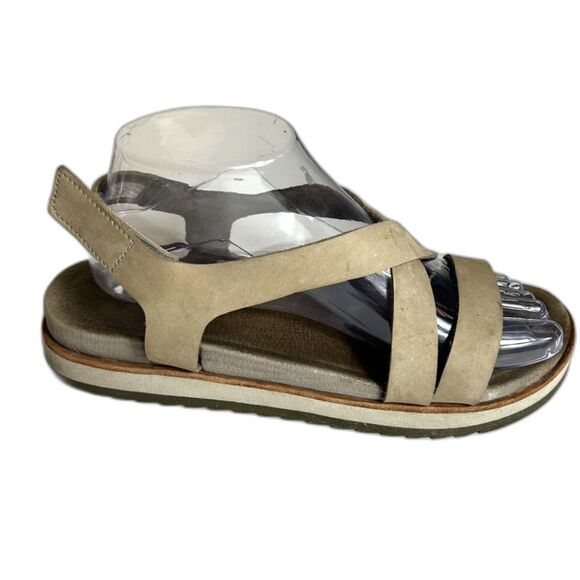 Merrell Juno Tan Nubuck Leather Backstrap Active Sandals Size 8 - Picture 2 of 10